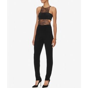 Noam Hanoch Black Lace Nikka Bandeau Sleeveless Jumpsuit